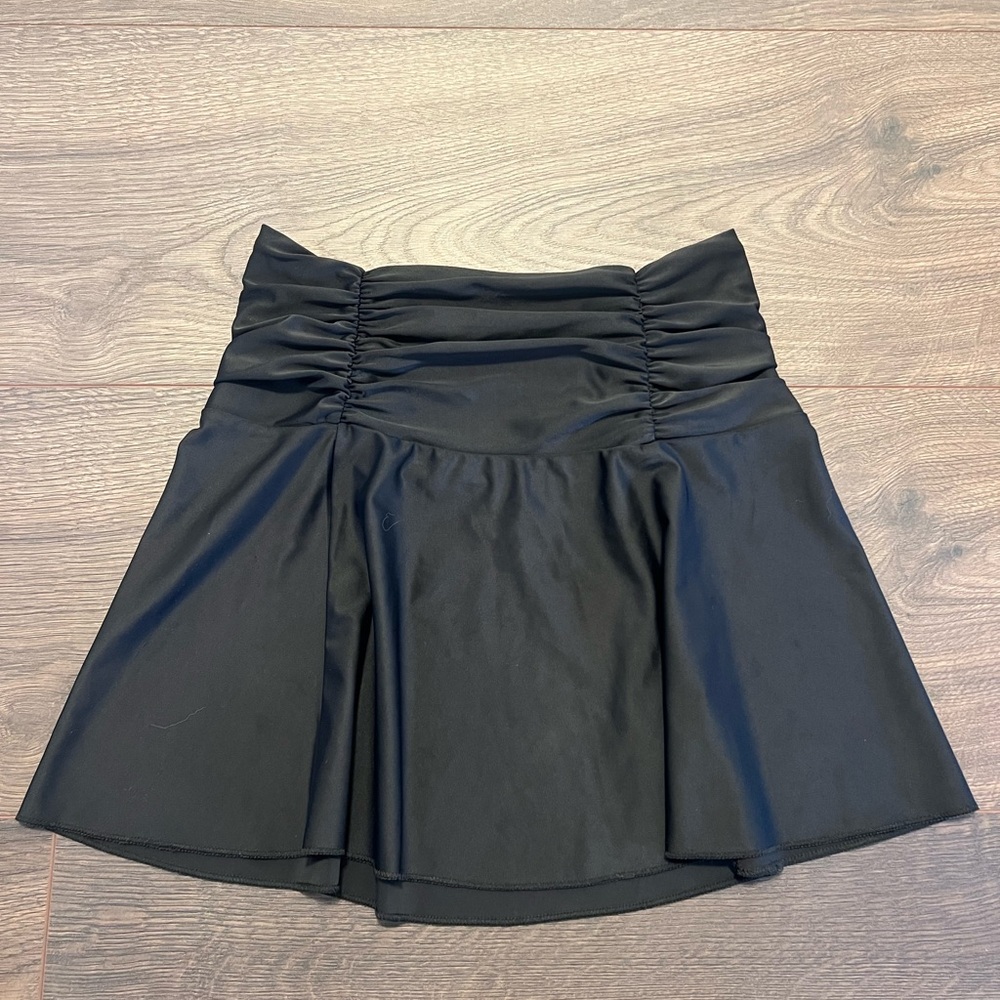 Urban Outfitters Black Ruched High Waisted Mini Skirt